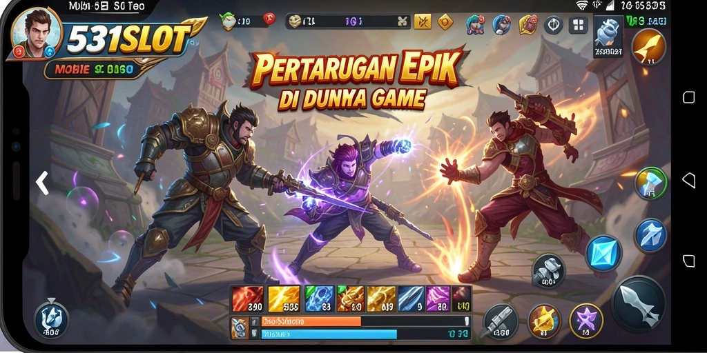 Tampilan menarik dari gameplay bertarung di 531SLOT.