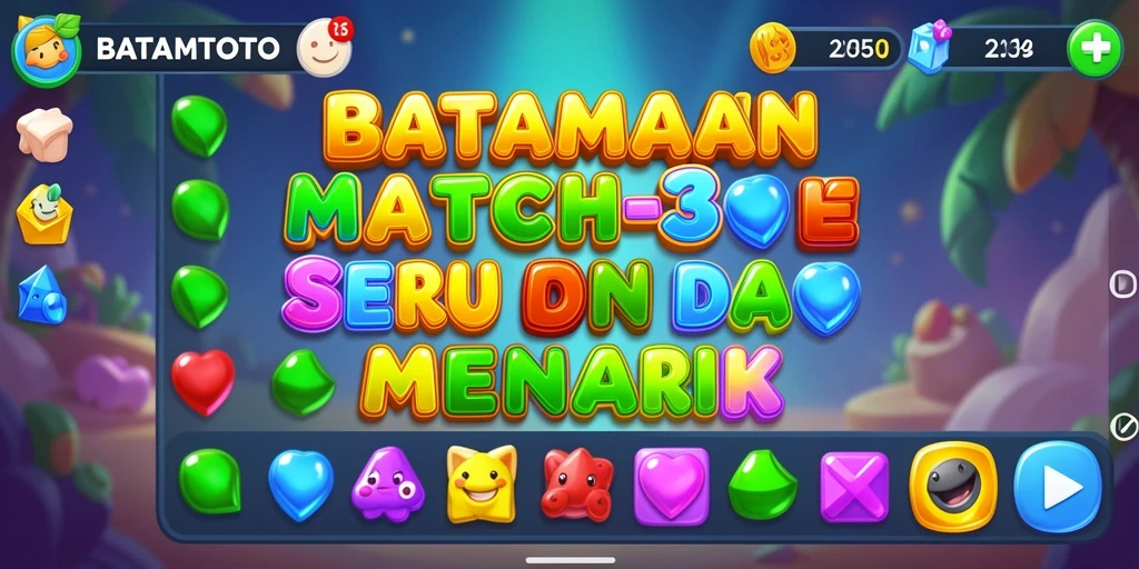 Screenshot gameplay BATAMTOTO menampilkan keseruan mencocokkan benda.