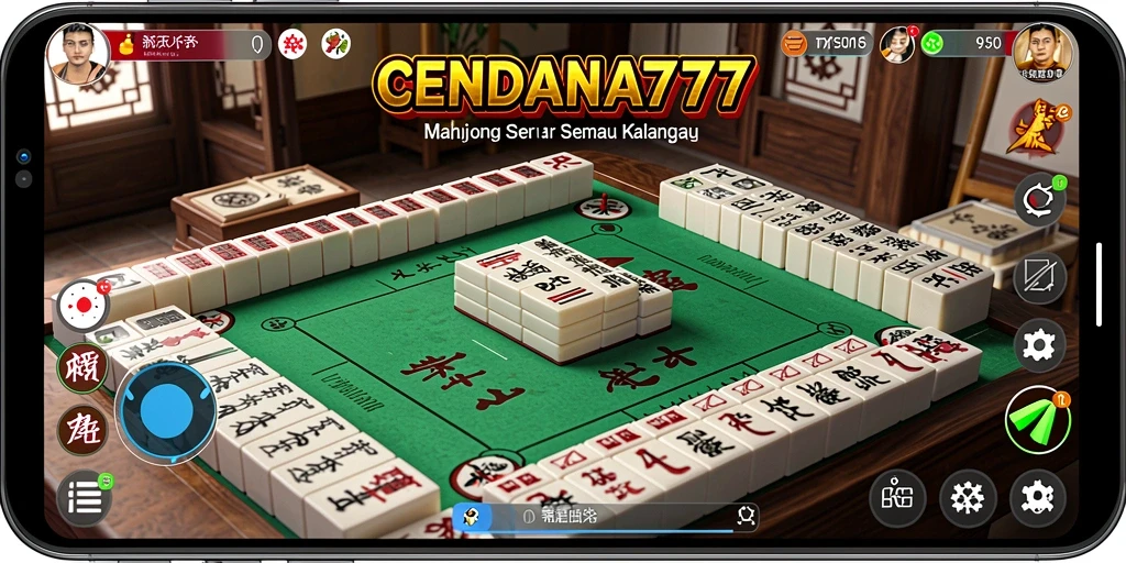 Tampilan gameplay menarik dari CENDANA777 dalam permainan Mahjong.