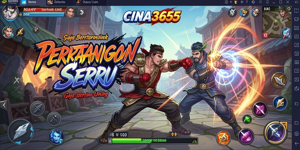 Tampilan gameplay CINA365 menunjukkan aksi pertarungan yang mendebarkan.