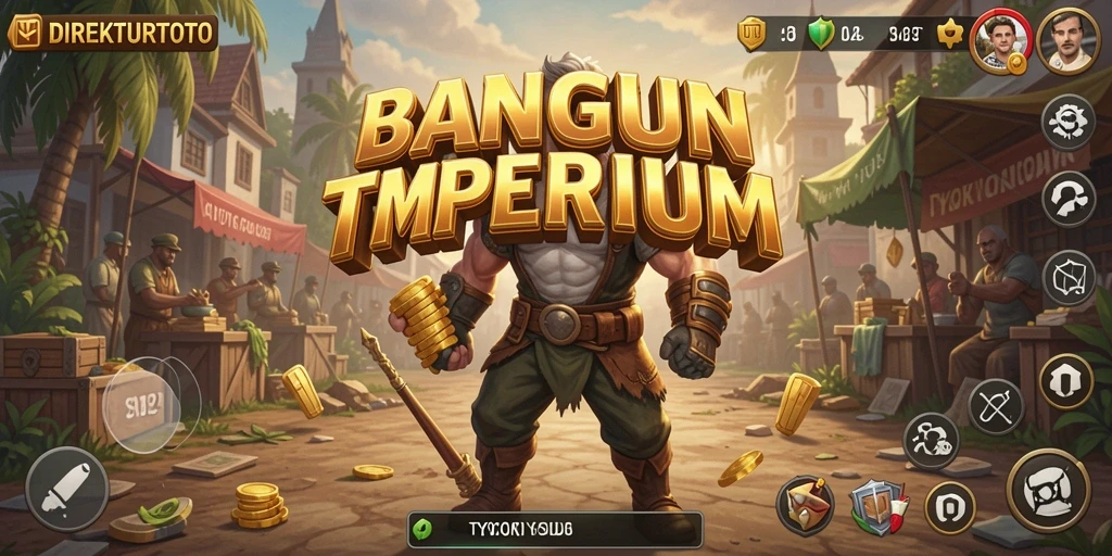 Tampilan screenshot utama DIREKTURTOTO yang menampilkan dinamika gameplay Tycoon.