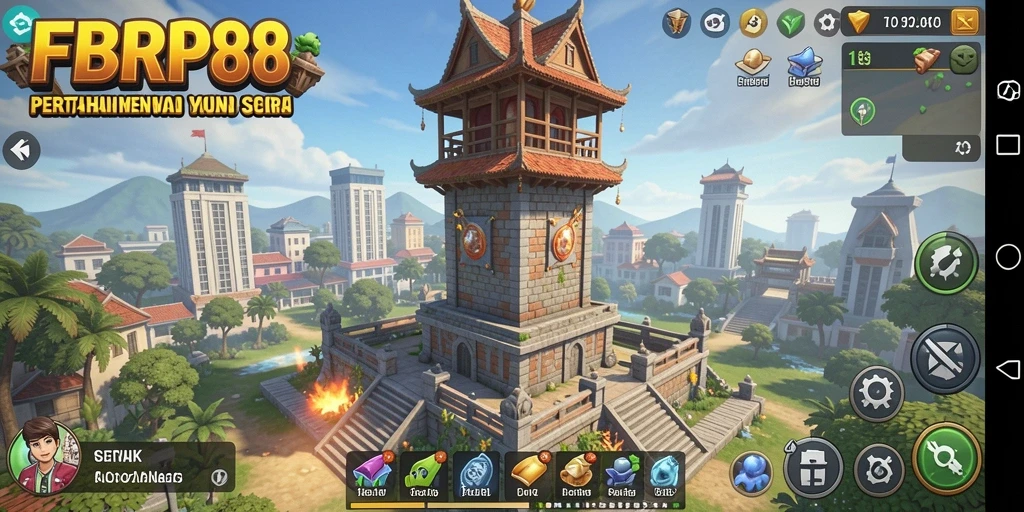 Tampilan screenshot FBRP88 menampilkan aksi menara pertahanan yang menegangkan.