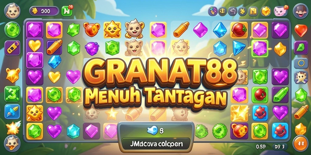 Tangkapan layar yang menunjukkan aksi gameplay Match-3 di GRANAT88.