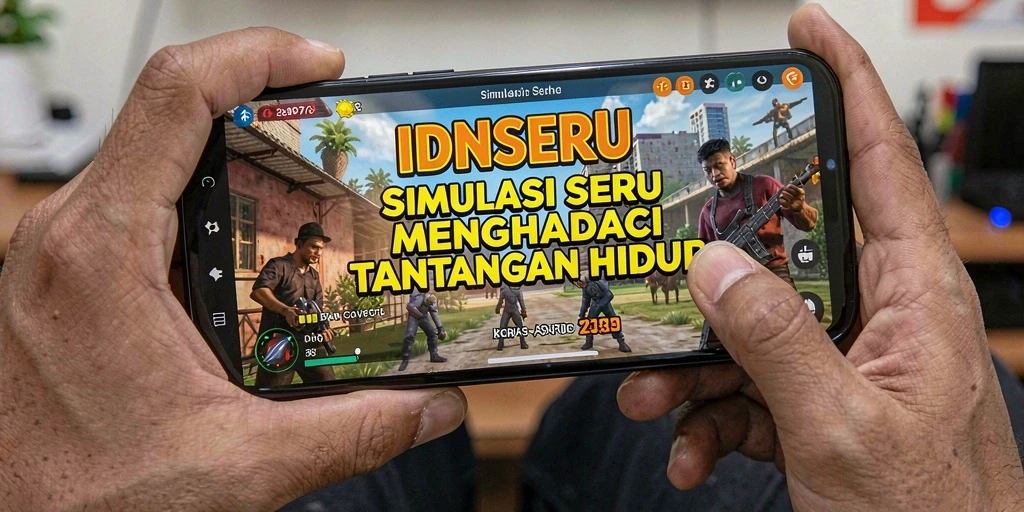 Screenshot utama IDNSERU menampilkan gameplay simulasi yang menarik dan interaktif.