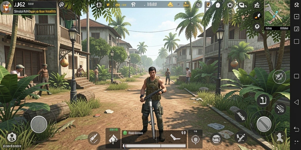 Screenshot utama JJ62 menampilkan gameplay simulasi yang seru dan menarik.
