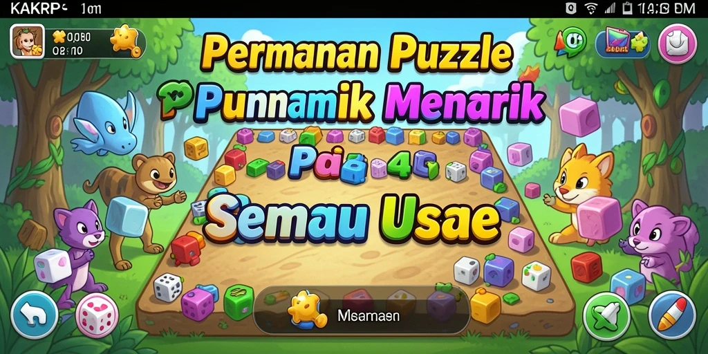 Tampilan gameplay KAKRP yang menampilkan tantangan puzzle seru.