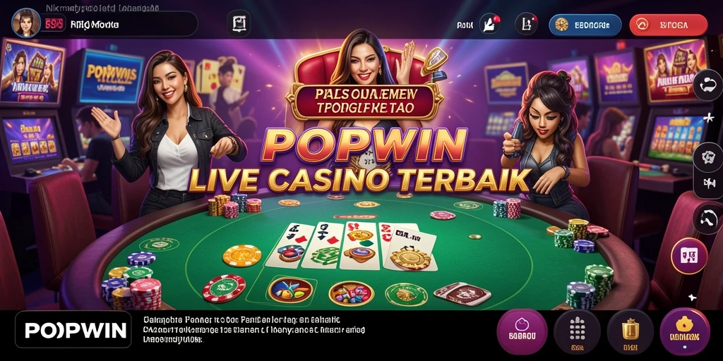 Tampilan menarik dari <strong>POPWIN</strong> dengan dealer profesional di Live Casino.