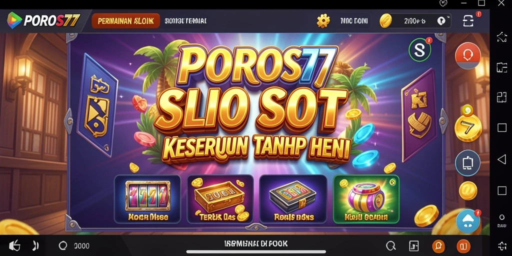 Tampilan layar utama gameplay Slot POROS77 yang seru.