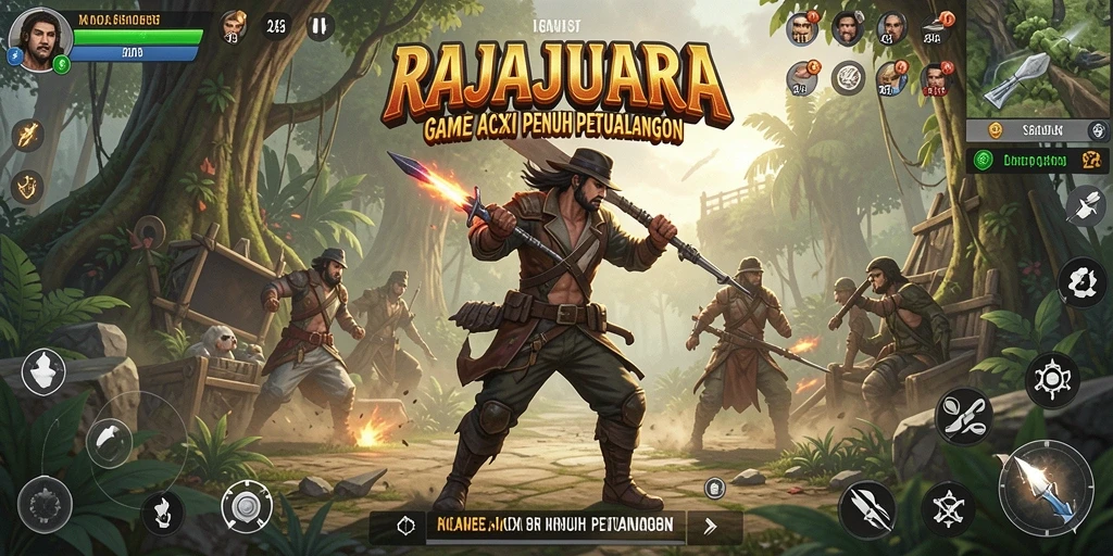 Tampilan menarik gameplay RAJAJUARA yang penuh aksi dan petualangan.