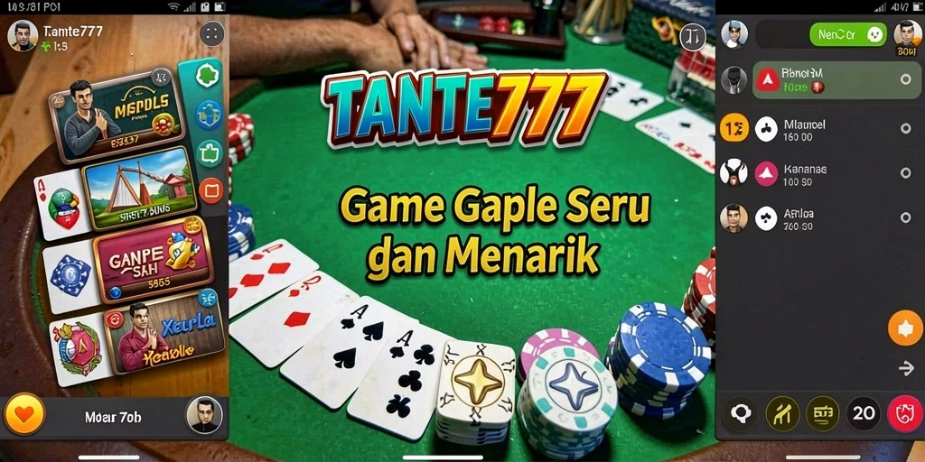 Screenshot gameplay Gaple di TANTE777 yang menarik dan seru.