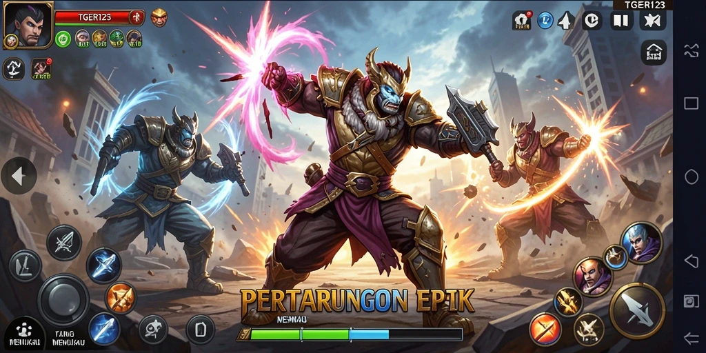Gameplay yang memukau dan pertarungan seru di TGER123.