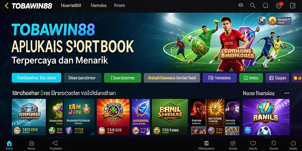 Tampilan gameplay menarik dari aplikasi Sportsbook TOBAWIN88.