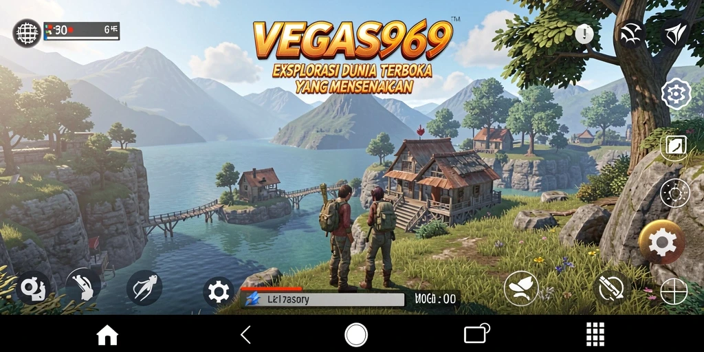 Tangkapan layar gameplay <strong>VEGAS969</strong> menunjukkan dunia terbuka yang kaya dan mendetail.
