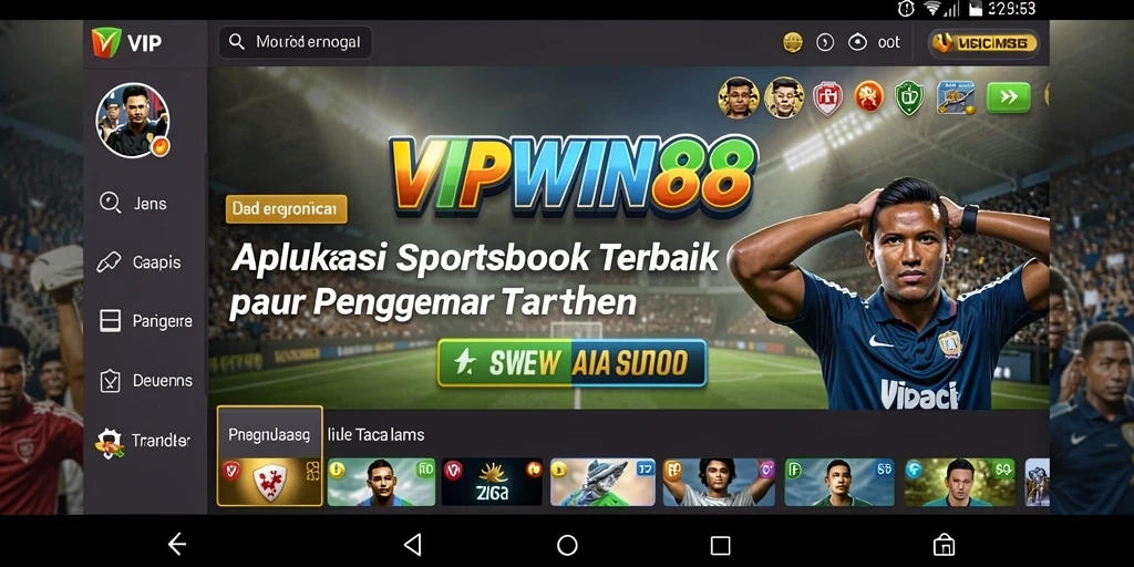 Tampilan gameplay Sportsbook di aplikasi VIPWIN88.