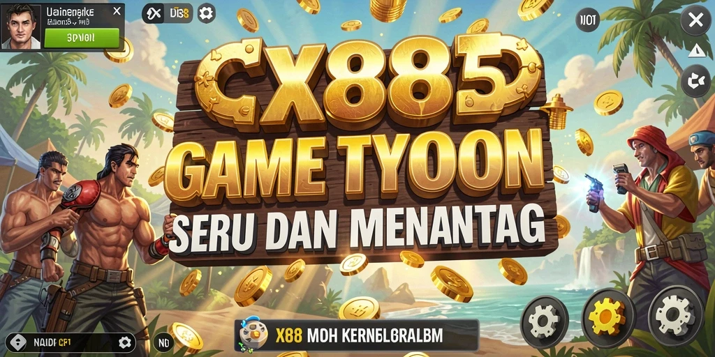 Screenshot gameplay X88 menampilkan keseruan membangun bisnis Tycoon.