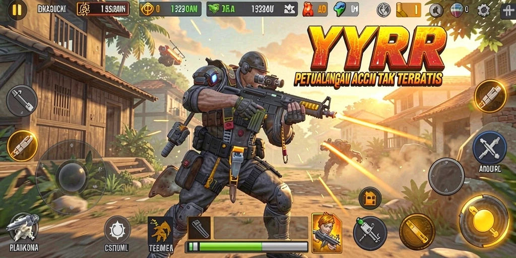 Tampilan gameplay YYRR yang penuh aksi dan petualangan.